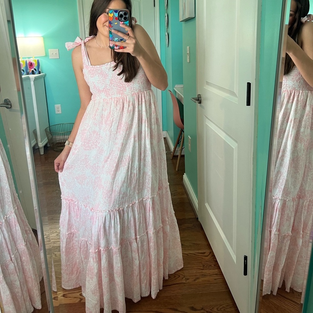Crown & Ivy Light Pink Patterned Maxi Dress - Picture 9 of 9